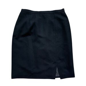 Womens Vintage Worthington Black Slit Leg Chic Mini Skirt - Sz 8 Petite 8P